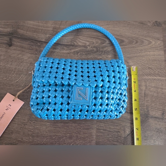 Expressions NYC Blue Woven Women's Bag NWT - Picture 7 of 8